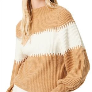 Sophia colorblock blouson sleeve sweater